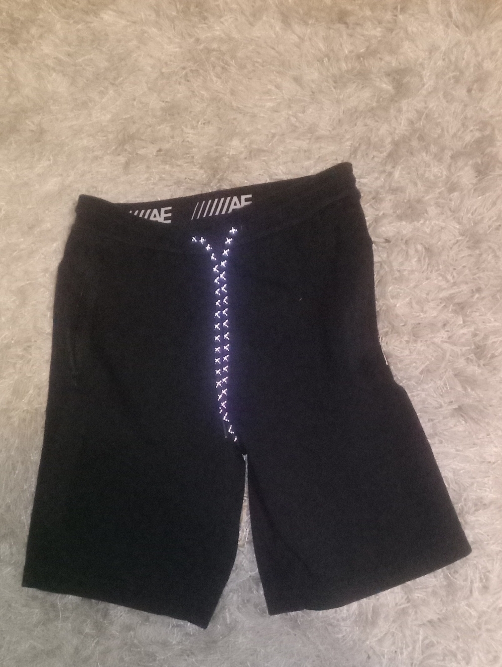 American Eagle Outfitters Black Athletic Drawstring Shorts